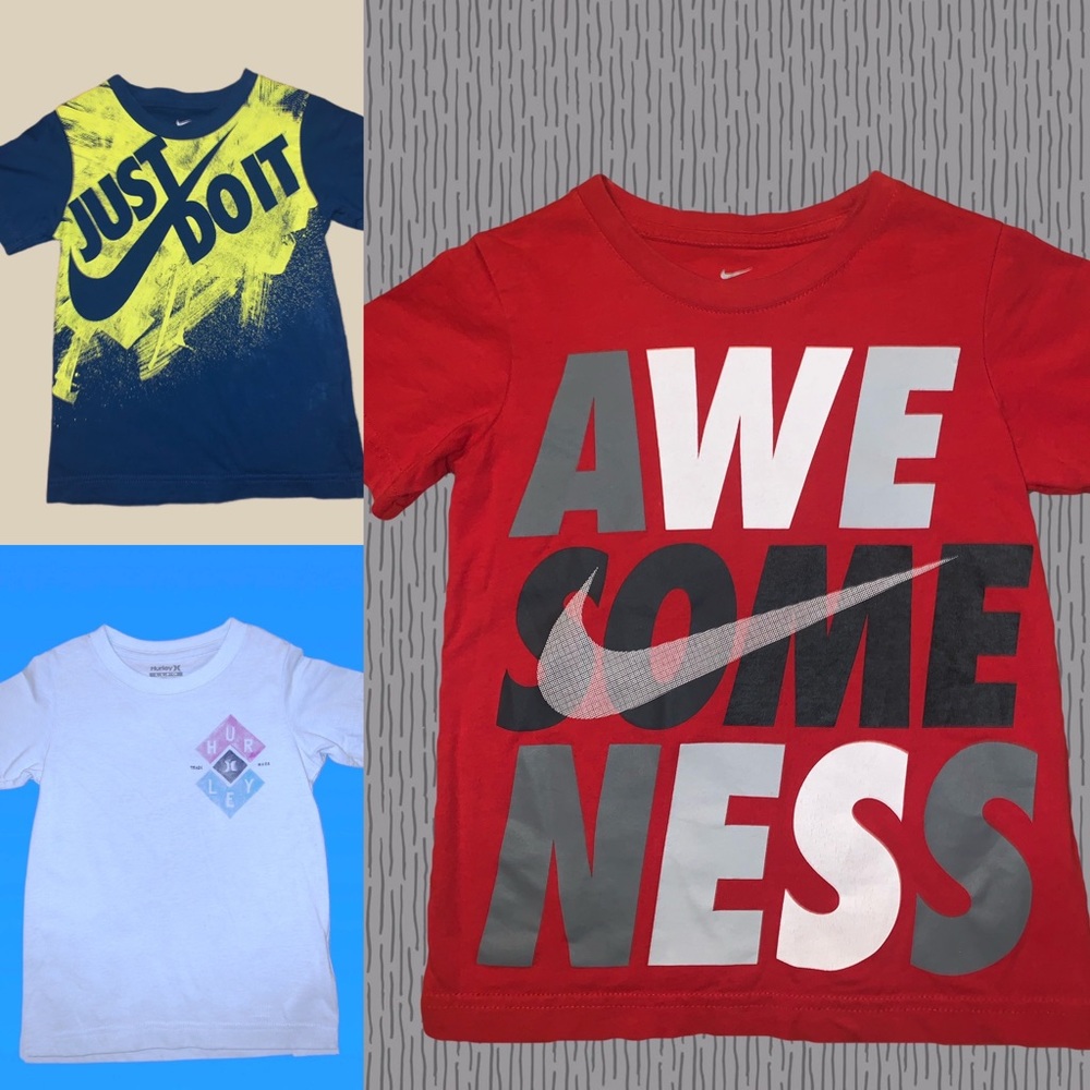 Boy’s Nike & Hurley T-shirts-Size 5